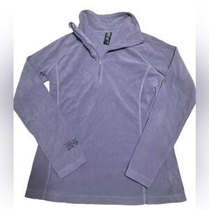 Mountain Hardwear Wm’s Sz Med Dusty Liliac Quarter Zip Fleece Pullover Jacket